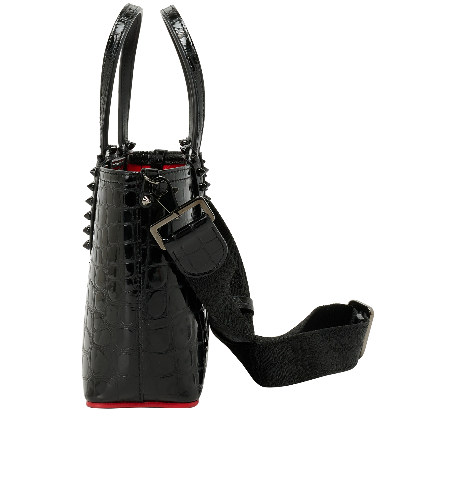 Mini Cabata, &pound;550, Handbags, Black, Mock Croc, Bottom view